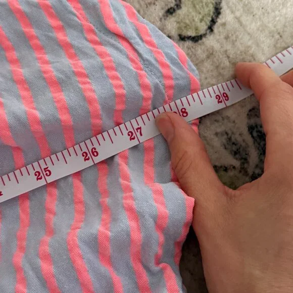 Draper James Trisha Handkerchief Dress Fit-and-flare A-line Size 3X Blue Pink - Picture 8 of 9